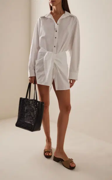 ANEMOS The LA Button-Down Mini Wrap Dress | Thumbnail 3 ANEMOS The LA Button-Down Mini Wrap Dress | Thumbnail 3