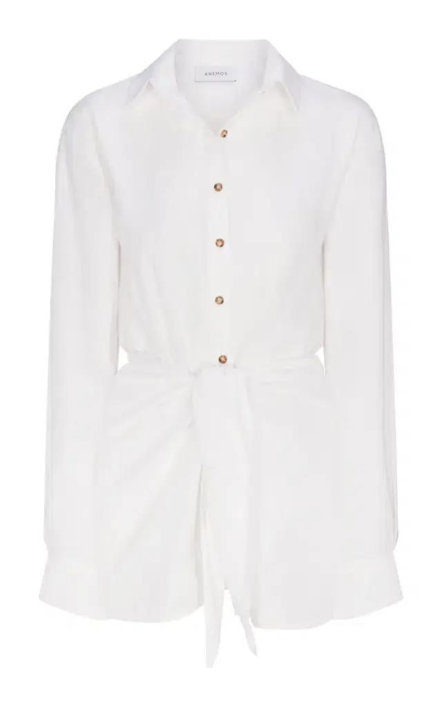 Anemos The LA Button-Down Mini Wrap Dress