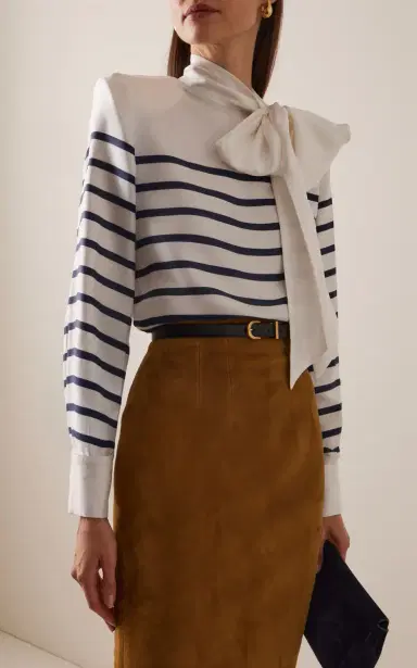 FRANÇOISE Johanna Striped Silk Top | Thumbnail 2 FRANÇOISE Johanna Striped Silk Top | Thumbnail 2