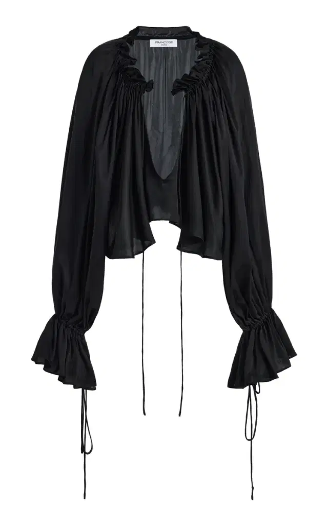 FRANÇOISE Jade Satin Top