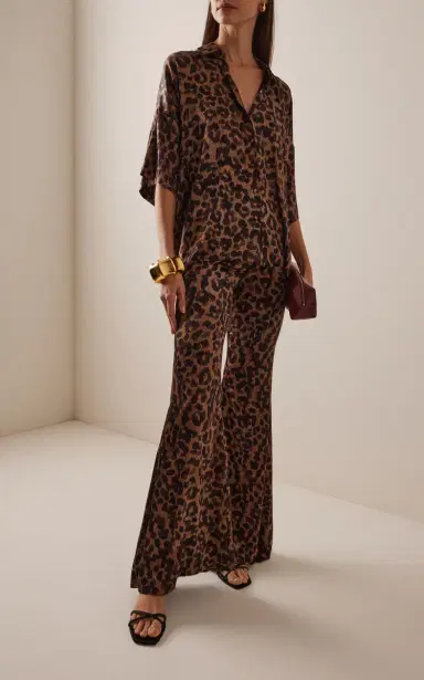 FRANÇOISE Zaoua Leopard Silk Pants | Thumbnail 2
