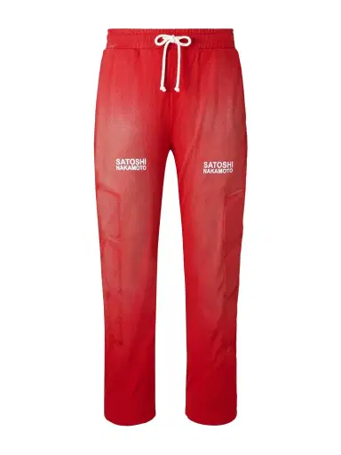 Satoshi Nakamoto Straight-Leg Padded Printed Mesh Sweatpants - Men | Thumbnail 1
