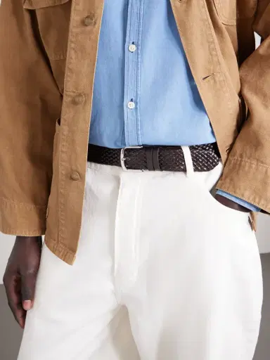 MR P. Luxe 3.5cm Woven Leather Belt - Men | Thumbnail 2