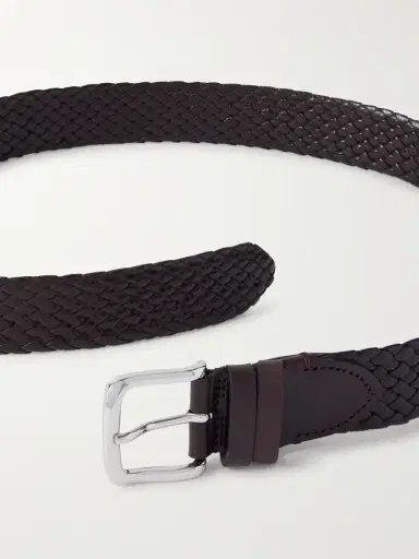 MR P. Luxe 3.5cm Woven Leather Belt - Men | Thumbnail 3