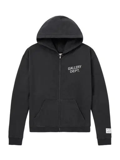 Gallery Dept. 90's Logo-Print Cotton-Jersey Zip-Up Hoodie - Men | Thumbnail 1 Gallery Dept. 90's Logo-Print Cotton-Jersey Zip-Up Hoodie - Men | Thumbnail 1
