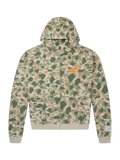Gallery Dept. Logo-Print Camouflage Cotton-Jersey Zip-Up Hoodie - Men | Thumbnail 1 Gallery Dept. Logo-Print Camouflage Cotton-Jersey Zip-Up Hoodie - Men | Thumbnail 1