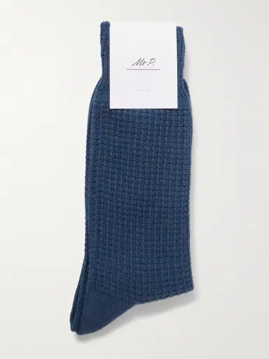 MR P. Waffle-Knit Cotton-Blend Socks - Men | Thumbnail 3 MR P. Waffle-Knit Cotton-Blend Socks - Men | Thumbnail 3
