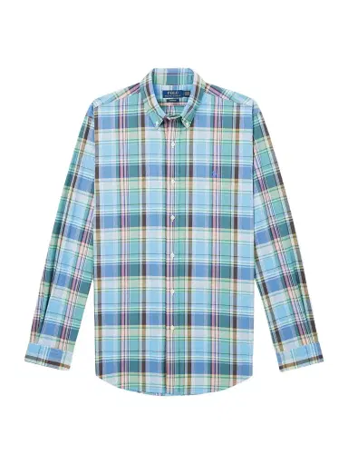 Polo Ralph Lauren Button-Down Collar Logo-Embroidered Checked Cotton Shirt - Men | Thumbnail 1