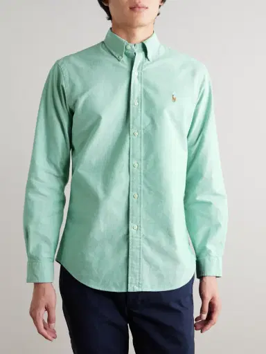 Polo Ralph Lauren Button-Down Collar Logo-Embroidered Cotton Shirt - Men | Thumbnail 3 Polo Ralph Lauren Button-Down Collar Logo-Embroidered Cotton Shirt - Men | Thumbnail 3