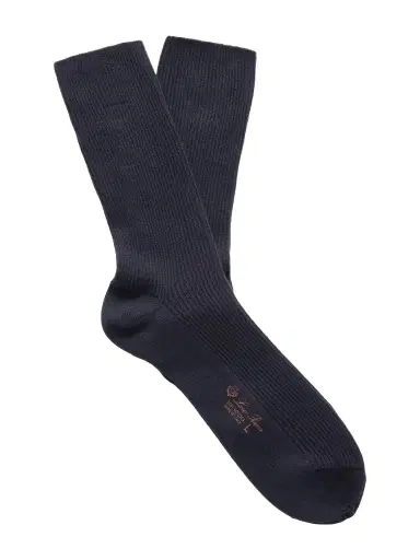 Loro Piana Ribbed Cashmere-Blend Socks - Men | Thumbnail 1 Loro Piana Ribbed Cashmere-Blend Socks - Men | Thumbnail 1