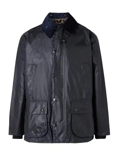 Barbour Bedale Corduroy-Trimmed Waxed-Cotton Jacket - Men | Thumbnail 1