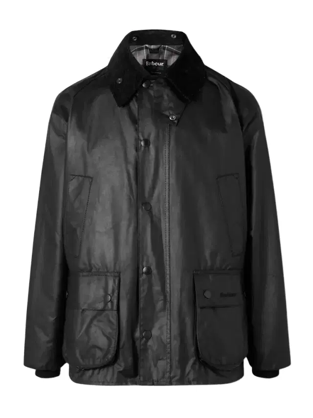 Bedale corduroy-trimmed waxed-cotton jacket - Men