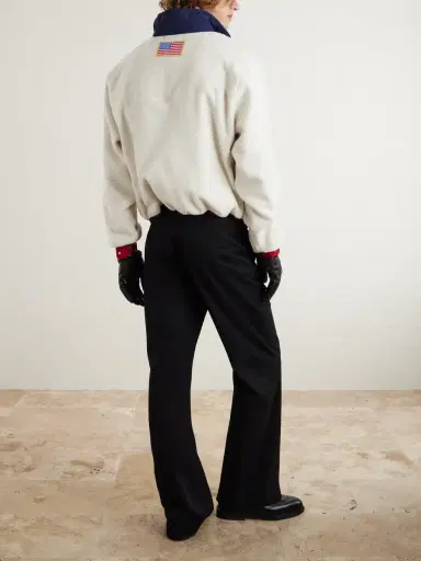 Cherry Los Angeles Logo-Appliquéd Fleece Half-Zip Sweatshirt - Men | Thumbnail 4