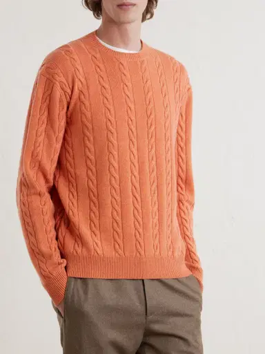 Loro Piana Cedar Cable-Knit Cashmere Sweater - Men | Thumbnail 3