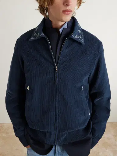 Cherry Los Angeles Charro Logo-Embroidered Cotton-Corduroy Jacket - Men | Thumbnail 3
