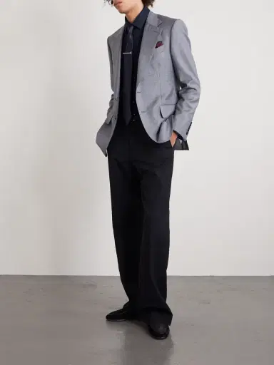 Canali Travel Slim-Fit Cutaway-Collar Stretch-Cotton Jersey Shirt - Men | Thumbnail 2