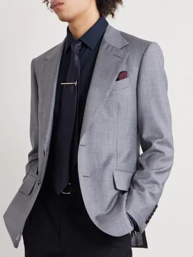 Canali Travel Slim-Fit Cutaway-Collar Stretch-Cotton Jersey Shirt - Men | Thumbnail 5