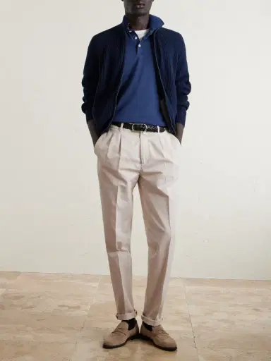 Brunello Cucinelli Slim-Fit Cotton-Piqué Polo Shirt - Men | Thumbnail 2 Brunello Cucinelli Slim-Fit Cotton-Piqué Polo Shirt - Men | Thumbnail 2