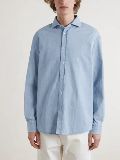 Brunello Cucinelli Denim Shirt - Men | Thumbnail 3