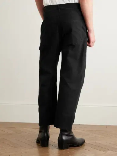 Nili Lotan Carpenter Straight-Leg Cropped Cotton-Blend Twill Trousers - Men | Thumbnail 4