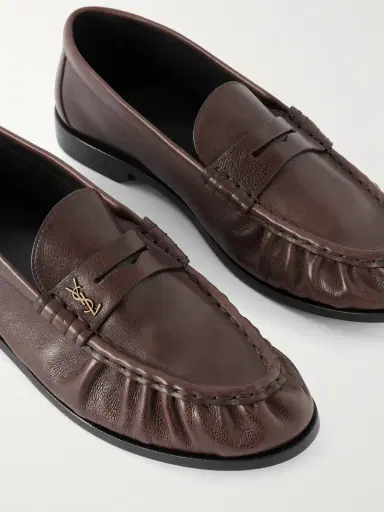 Saint Laurent Le Loafer Monogram Logo-Appliquéd Full-Grain Leather Penny Loafers - Men | Thumbnail 5 Saint Laurent Le Loafer Monogram Logo-Appliquéd Full-Grain Leather Penny Loafers - Men | Thumbnail 5