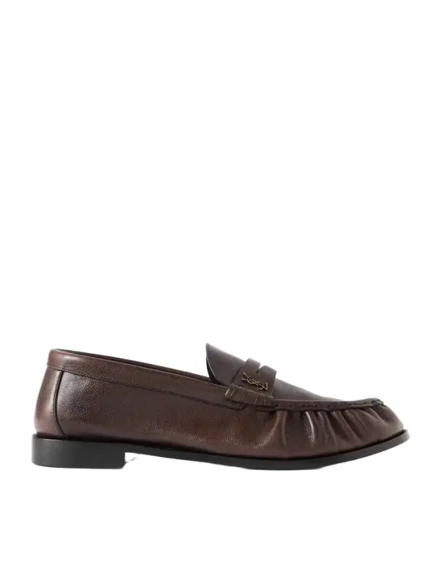 Le Loafer Monogram Logo-Appliquéd Full-Grain Leather Penny Loafers - Men