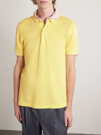 Tom Ford Slim-Fit Lyocell and Cotton-Blend Piqué Polo Shirt - Men | Thumbnail 3 Tom Ford Slim-Fit Lyocell and Cotton-Blend Piqué Polo Shirt - Men | Thumbnail 3