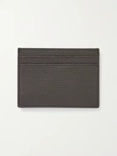 Saint Laurent Tiny Cassandre Logo-Appliquéd Full-Grain Leather Cardholder - Men | Thumbnail 2 Saint Laurent Tiny Cassandre Logo-Appliquéd Full-Grain Leather Cardholder - Men | Thumbnail 2