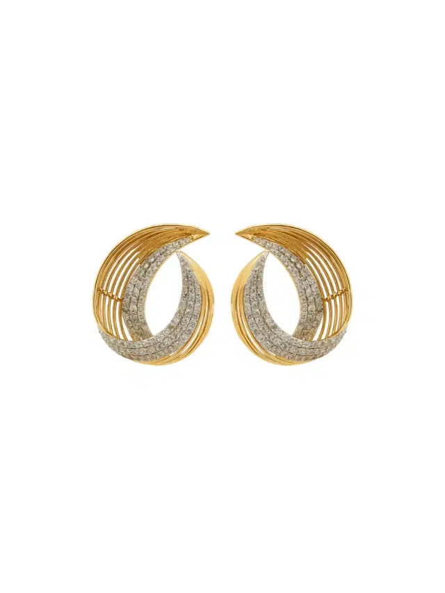 2.74ct Diamond 14K Gold Statement Earrings