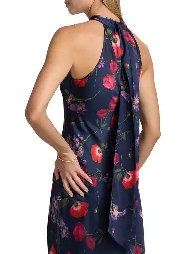 SACHIN & BABI Women's Laurant Floral Satin-Crepe Halterneck Gown - Midnight Jardin | Thumbnail 6