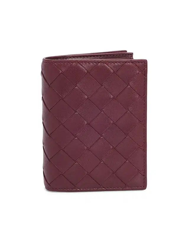 Bottega Veneta Women's Intrecciato Leather Bifold Wallet - Barolo Gold