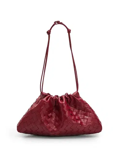 Bottega Veneta Women's Dustbag Notte Intrecciato Leather Shoulder Bag | Thumbnail 1 Bottega Veneta Women's Dustbag Notte Intrecciato Leather Shoulder Bag | Thumbnail 1