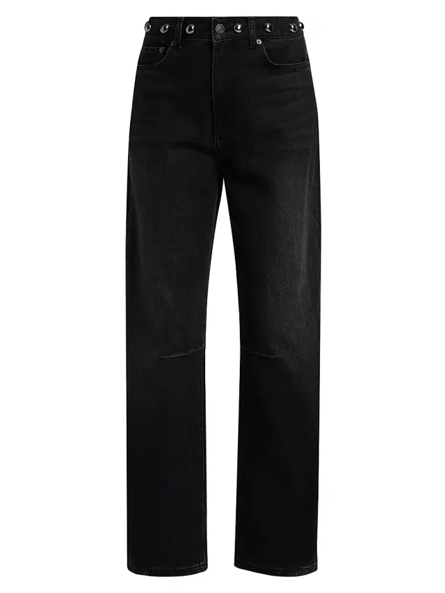 Rails Women's Samo Studded Barrel Jeans - Black Stone Studded