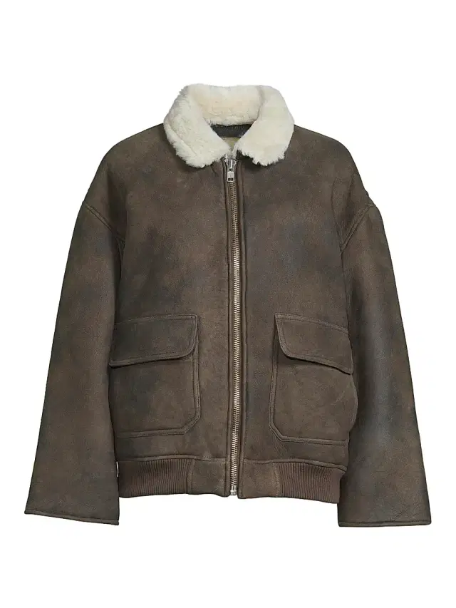 SPRWMN Women's Vintage Aviator Jacket - Choco Beige