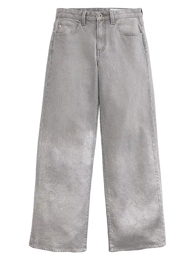AG Jeans Women's Adria Low-Rise Wide-Leg Jeans - Silver Myst