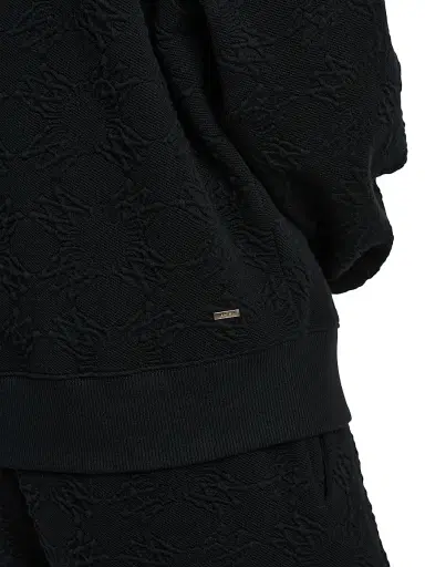 AMIRI Men's Ma Quad Jacquard Oversized Crewneck Sweatshirt - Black - Size XXL | Thumbnail 6