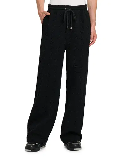 AMIRI Men's Ma Quad Jacquard Drawstring Sweatpants - Black - Size Medium | Thumbnail 3
