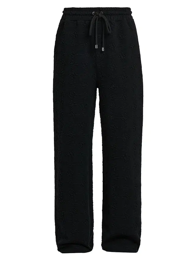 Men's Ma Quad Jacquard Drawstring Sweatpants - Black