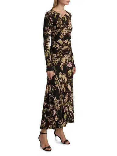 Cara Cara Women's Maisy Botanical Maxi Dress - Clover Black - Size XL | Thumbnail 4 Cara Cara Women's Maisy Botanical Maxi Dress - Clover Black - Size XL | Thumbnail 4