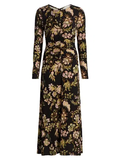Cara Cara Women's Maisy Botanical Maxi Dress - Clover Black - Size XL | Thumbnail 1 Cara Cara Women's Maisy Botanical Maxi Dress - Clover Black - Size XL | Thumbnail 1