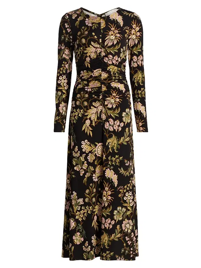 Cara Cara Women's Maisy Botanical Maxi Dress - Clover Black