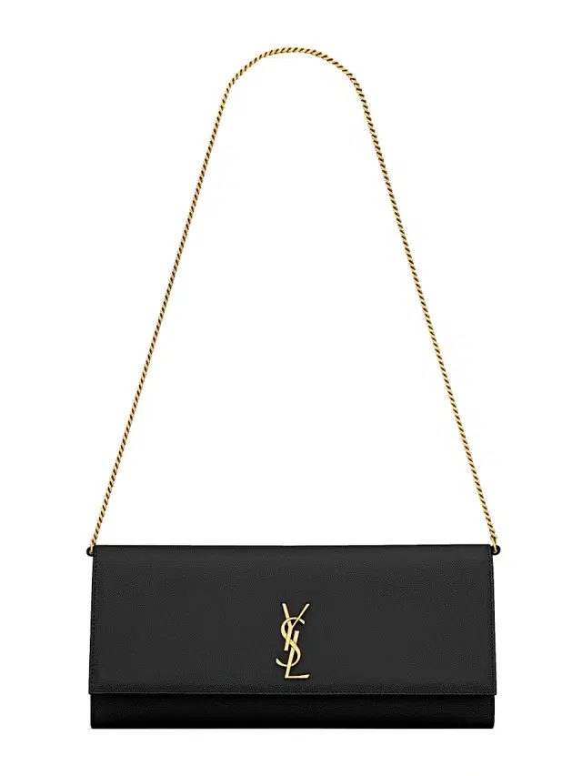 Saint Laurent Women's Kate Clutch in Grain De Poudre Leather - Rouge Cabernet
