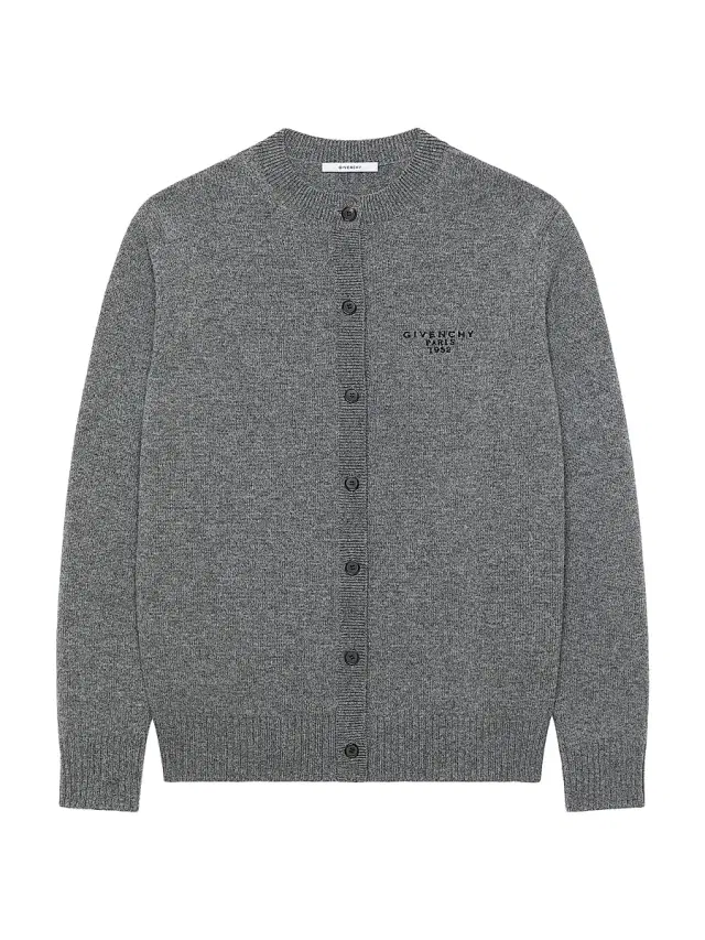 Women's Cardigan in Wool and Cashmere with Paris 1952 - Slate Blend