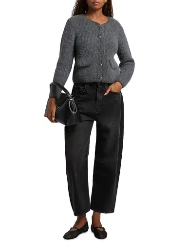 Ba&sh Women's Harry Brushed Flap-Pocket Cardigan | Thumbnail 2