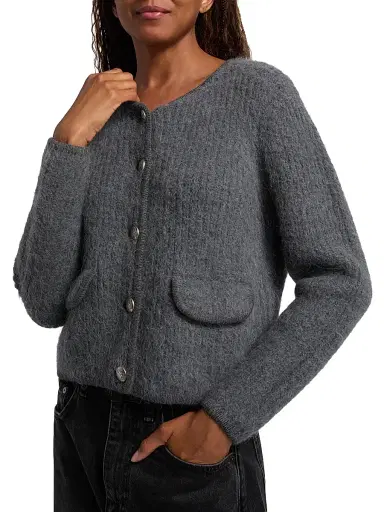 Ba&sh Women's Harry Brushed Flap-Pocket Cardigan | Thumbnail 6