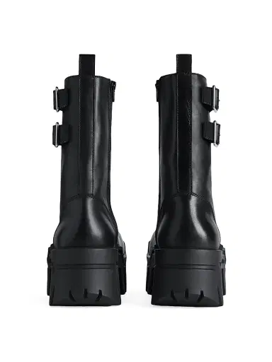 Balenciaga Women's Bulldozer Combat Lace-Up Boots - Black | Thumbnail 3
