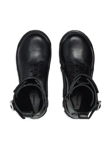 Balenciaga Women's Bulldozer Combat Lace-Up Boots - Black | Thumbnail 5