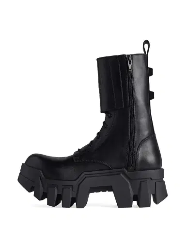 Balenciaga Women's Bulldozer Combat Lace-Up Boots - Black | Thumbnail 6