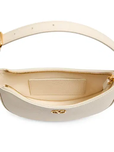 Valentino Garavani Women's VLogo Signature Mini Hobo Shoulder Bag in Grainy Calfskin - Light Ivory | Thumbnail 6 Valentino Garavani Women's VLogo Signature Mini Hobo Shoulder Bag in Grainy Calfskin - Light Ivory | Thumbnail 6
