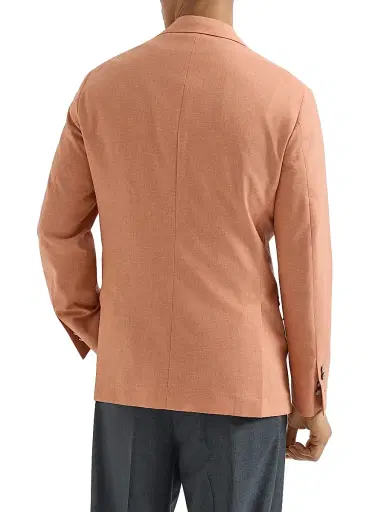 Brunello Cucinelli Men's Virgin Wool, Cotton and Silk Mouliné Deconstructed Blazer | Thumbnail 3
